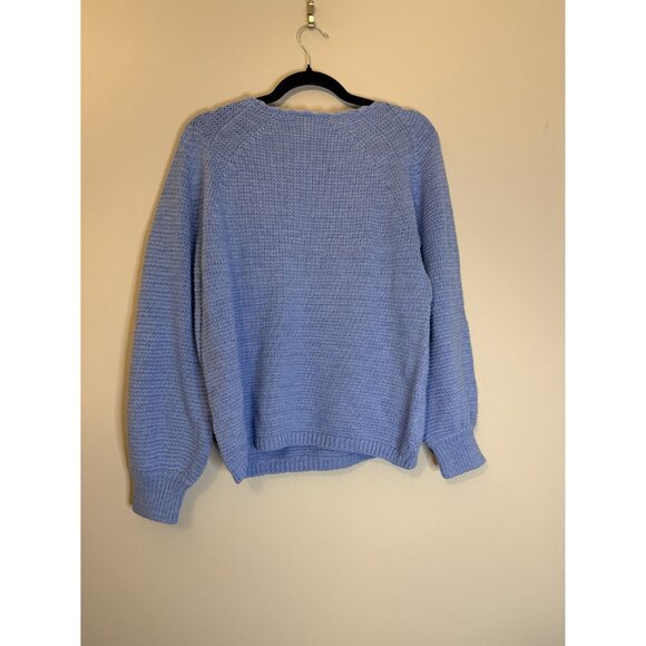 NWT Lou & Grey Blue Sweater Balloon Sleeves Women's Size M Medium [jb] - Picture 2 of 4
